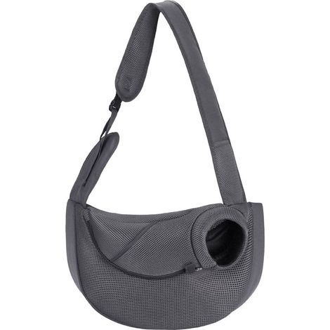Sac de transport bandoulière pour chien et chaton, idéal pour les petits chiens et chats. Ce sac en maille respirante offre une liberté de mouvement optimale grace à sa bandoulière ajustable. Parfait (1/5)