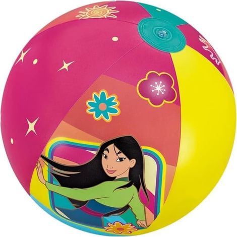 TrAdE Shop Traesio - Pallone Da Spiaggia Piscina Gonfiabile Tema Principesse Disney Bambine 2+anni 51cm 91042w - (1/5)