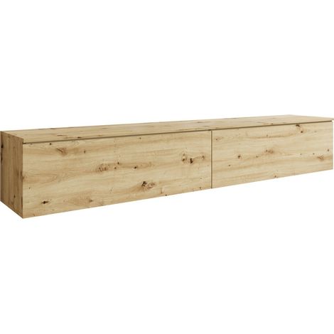 Mueble TV Scientia I, Roble Artisan, Número de puertas: 2, Número de cajones: 0, 180x30x33cm