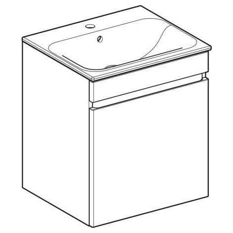 GE Renova Plan Set MWT m. US, 1 Schubl. 55x62,2x48cm, Nussbaum hickory (1/5)