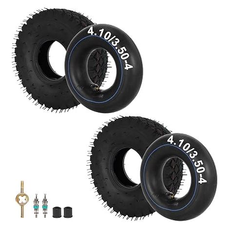 4.10/3.50-4 tyres and inner tubes with corner rod, 4.10-4 Set of 2 (1/5)