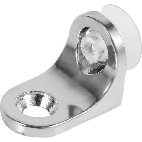 Staffe per mensole in vetro con ventose, 20 pezzi, staffe per mensole di armadietti e pensili da cucina, lega di zinco, argento, medie (1/5)
