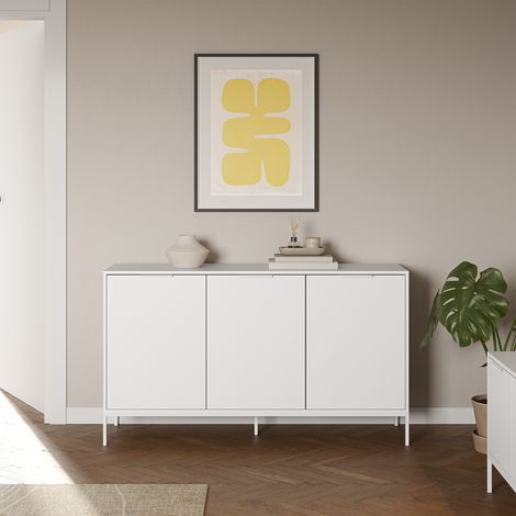 Credenza Auri a tre ante, bianca (1/5)