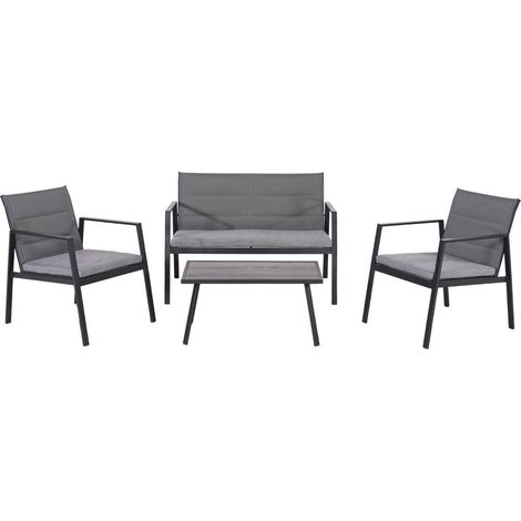 Salottino Lounge 4 posti Set Sofa M0775-38 antracite