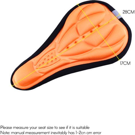 Housse de selle de vélo avec coussin en mousse souple 3D à haut rebond, protection pour selle de vélo de montagne, idéale pour hommes et femmes. (1/3)