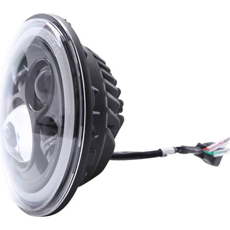 Phare LED 7 pouces pour moto, feux de route/croisement, projecteur DRL, certifié E24 (1/5)