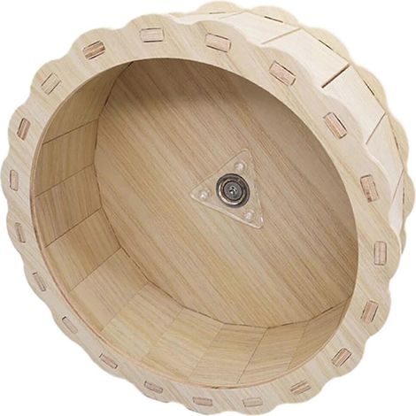 Roue d'exercice silencieuse en bois pour hamster, jouet idéal pour la cage des petits animaux de compagnie, rouleur silencieux, accessoires pour chatons et gerbilles.-15cmx6.5cm