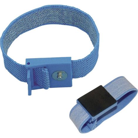 BJZ C-198 1261 Cinturino da polso ESD Azzurro Connettore a pressione 4 mm