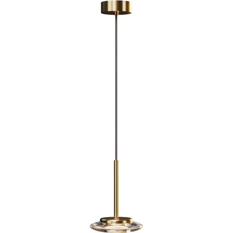 Lampada sospensione oro rotonda LED 6W Lunaris Maxlight (1/3)