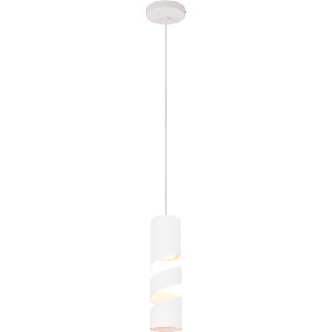 Lampada a sospensione, metallo, bianco opaco, 12x150x12 cm, Stream (1/2)