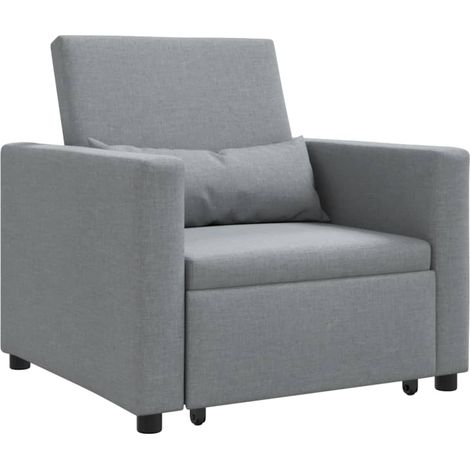 Canapé Lit Simple Gris clair 90 x 165 x 87 cm tissu CFW366087 (1/5)