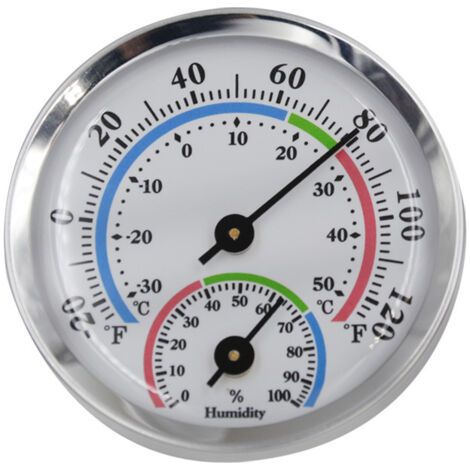 Thermo hygromètre,Outil de mesure électronique, pour le contrôle du climat intérieur, analogique, avec zones de confort, contrôle de la température et de l'humidité de l'air (1/4)
