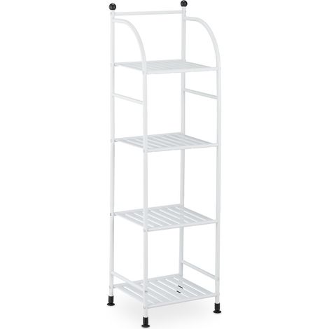 Scaffale portaoggetti verticale 115 x 33 x 28 cm multifunzione decorativo acciaio nero 130011506