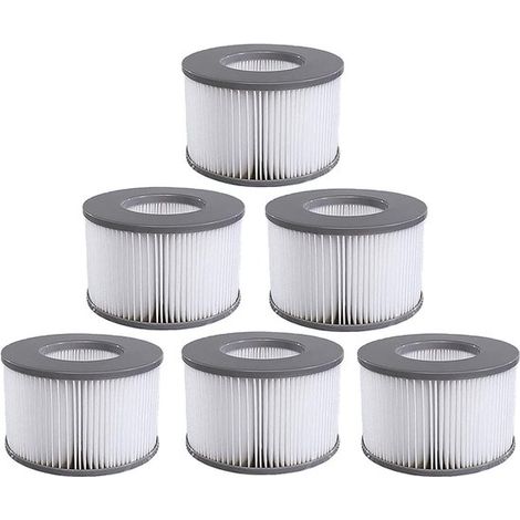 Lot de 6 cartouches filtre compatibles MSPA spa gonflable, filtres jacuzzi et bain à remous (1/5)
