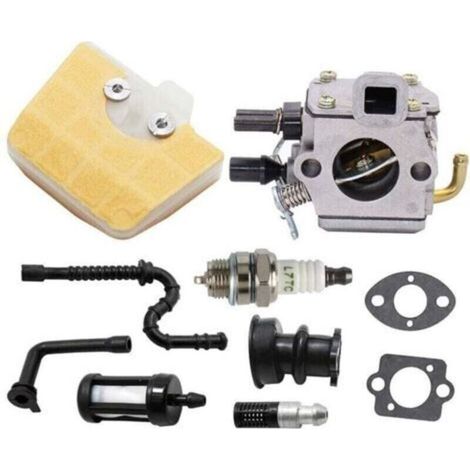 Carburador para motosierra Stihl 034 036 MS340 MS350 MS360 360Pro C3A-S31A, XU,40-HE-20A 1125-120-0651 carburador con bujía y filtro de línea de combustible. (1/4)