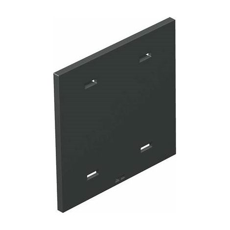OBO Bettermann Piastra di copertura senza fori per T4L/T8NL poliammide nero grafite RAL 9011, 7408436