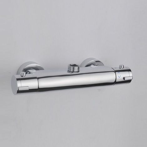 Mitigeur Thermostatique de Douche Mélangeur Thermostatique en Laiton Chromé avec (1/4)