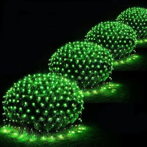 1 Guirlande lumineuse LED, filet lumineux extérieur IP44, 8 modes, 96 LEDs, pour jardin, Noël, mariage
