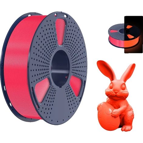 Filament 3D, Brillant dans l'obscurité, Haute résistance aux chocs, rouge lumineux (1/2)