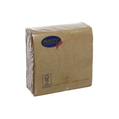 Tovaglioli dorati da cocktail 25x25 cm oro 250 pezzi (5x50pz)
