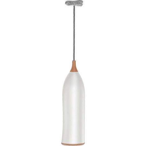 Wiederaufladbarer Milchaufschäumer für Kaffee Latte Macchiato, Cappuccino, Weiß