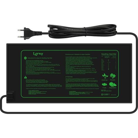 LERWAY Tapis Chauffant pour Plantes Imperméable Serre de Germination Accélère la Germination des Graines, Coussin de Chauffrage pour Reptile et Amphibien, 21/30 Watts, 52 × 25 cm (1 Pièce - 21W) (1/5)