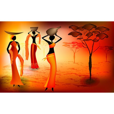 Affiche deco femmes dans la savane - 60x40cm - made in France (1/5)