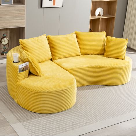 Sofa mit Getränkehaltern und Seitentasche 250x152 cm OKMYHOME (1/5)