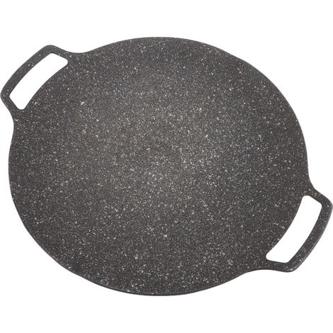 Plaque de barbecue coréen Grill de barbecue Poêle à frire circulaire antiadhésive pour la maison Poêle extérieure Type universel 36cm (1/5)