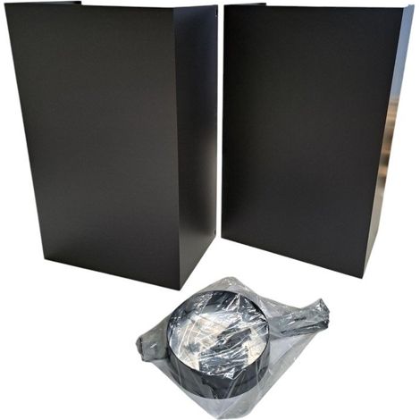 Kit d'évacuation de cheminée noire pour hotte – Évacuation efficace des fumées – Hauteur ajustable 935 à 1240 mm – Compatible modèles ROBLIN