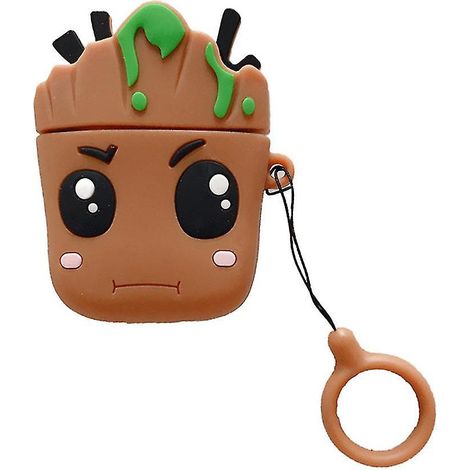 Étui 1/2 pour AirPods, motif animaux mignons de dessin animé, en silicone souple pour filles et femmes (1/4)