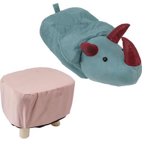 Tabouret Pied Mignon Dino Coussin Moelleux Antidérapant pour Enfants Adultes (1/5)