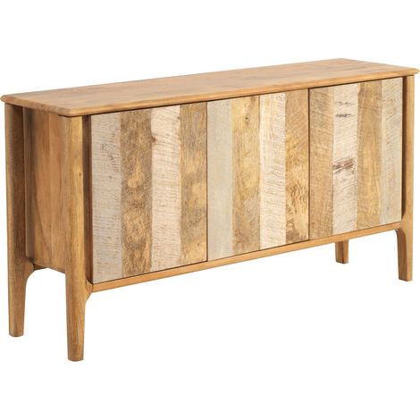 Sideboard aus massivem Mangoholz in Grau (1/5)