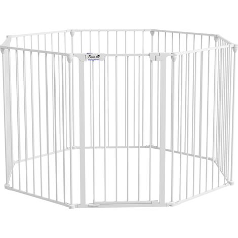 Parc pour chiots pliable avec 8 panneaux, hauteur 90 cm, barrière de sécurité multifonction pour chiens (1/5)
