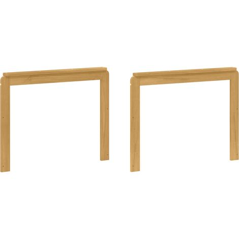 Armrests Module 2 pcs White 79 x 6 x 61 cm Solid Acacia Wood vidaXL (1/5)