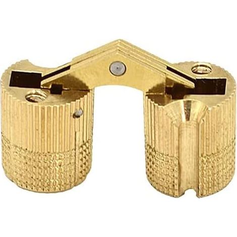 Bisagra invisible de latón puro para joyero, caja de regalo, encimera, 4 piezas (12 mm)