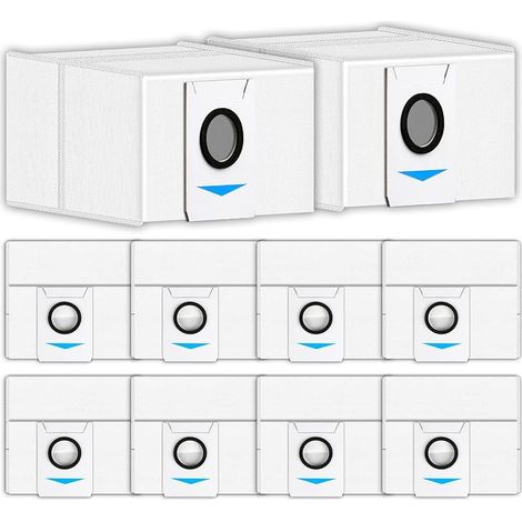 (10 pièces) T20 OMNI Sacs d'aspirateur de rechange pour ECOVACS DEEBOT T20 OMNI, X1 OMNI, X1 PRO OMNI, T10 OMNI, sacs filtrants compatibles avec la station de vidange automatique DEEBOT T20 OMNI (1/5)