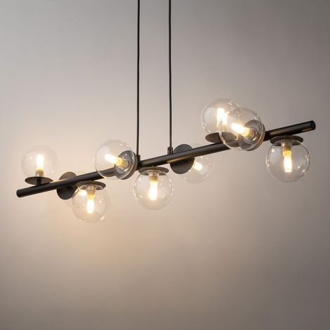 BOBOCHIC - Lustre TYA en acier  9 lampes Noir