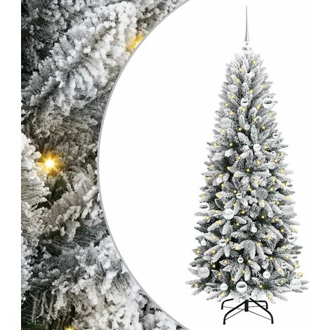 Árbol de Navidad artificial 150 cm PVC y Plástico y Acero y PE vidaXL (1/5)