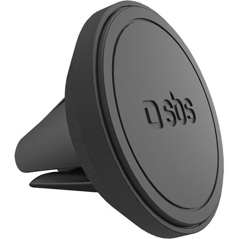 Supporto magnetico per smartphone da auto, diametro 40 mm, per bocchetta dell'aria - nero