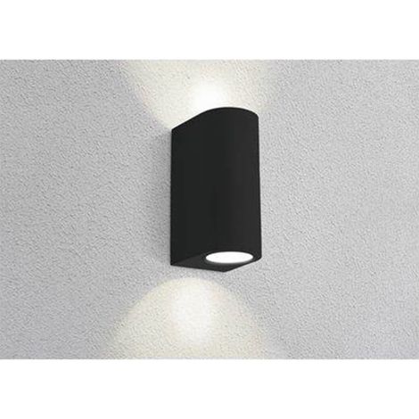 Applique led outdoor axo 2d tonda century nero volt 230 2xgu10 ip54 (1/4)
