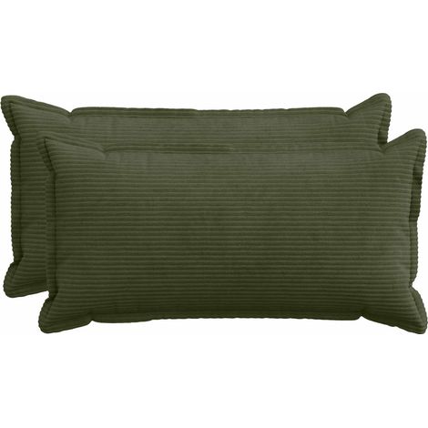 vidaXL Funda de almohada 2 uds. HOUTEN Verde 40 x 70 cm pana (1/5)