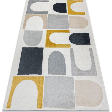 Tappeto FUSION 0213 bianca / giallo - Geometrico, moderno, astratto yellow 120x170 cm