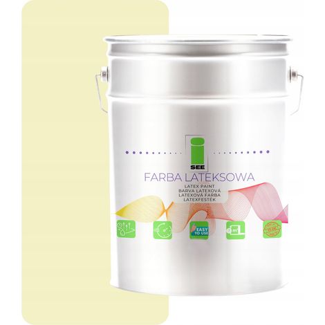Hellgelbe Latex-Wandfarbe, 10 l, ab Werk