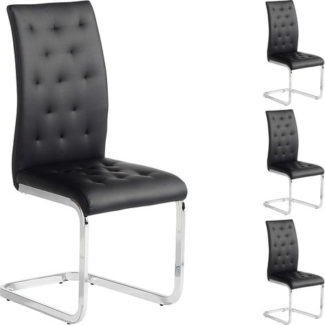 Chaises CHLOE Noir (Lot de 4) (1/2)