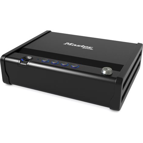MASTER LOCK Petit Coffre-fort Biométrique [Ouverture par Empreintes Digitales] MLD08EB – Idéal pour chéquiers, argent, bijoux, passeports, pistolet