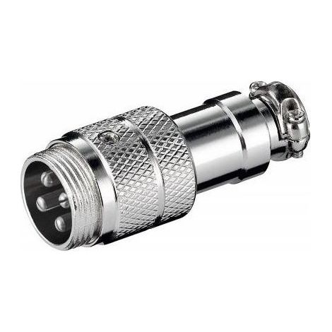 Conector micro aviacion aereo GX16 macho de 4pin  Gris (1/4)