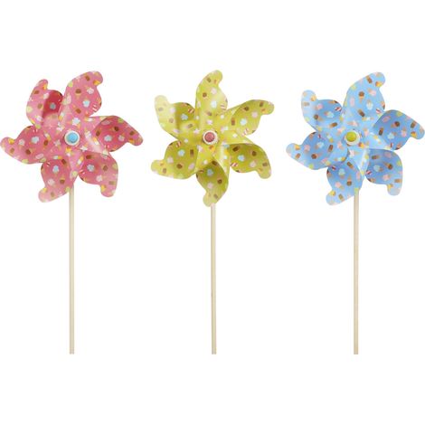 Mica Decorations Dekofigur Windmühle 75 cm mehrfarbig 3-fach sortiert Dekofigur
