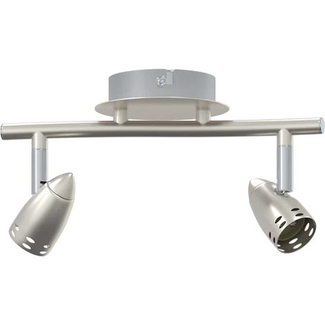 Spot de plafond Nickel satiné 27 x 14 x 12 cm Acier CFW812667 (1/5)