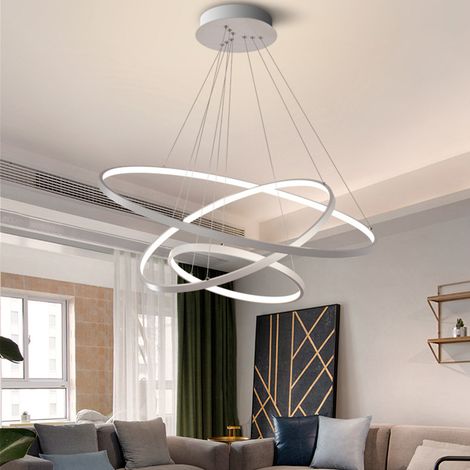 Modern 3 Circle Shape LED Chandelier Ceiling Light , 20+40+60CM Cool White (1/5)